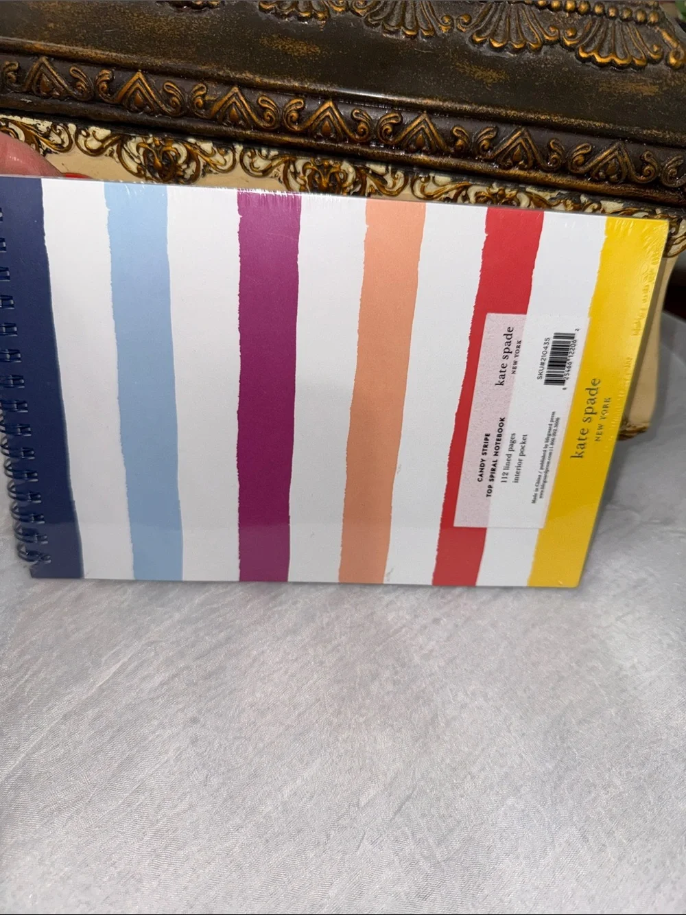 kate spade Multicolor Horizontal Striped Spiral Notebook